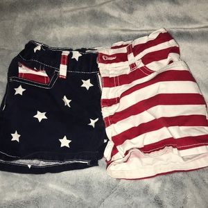 💜 Three for 20 💜 American flag jean shorts